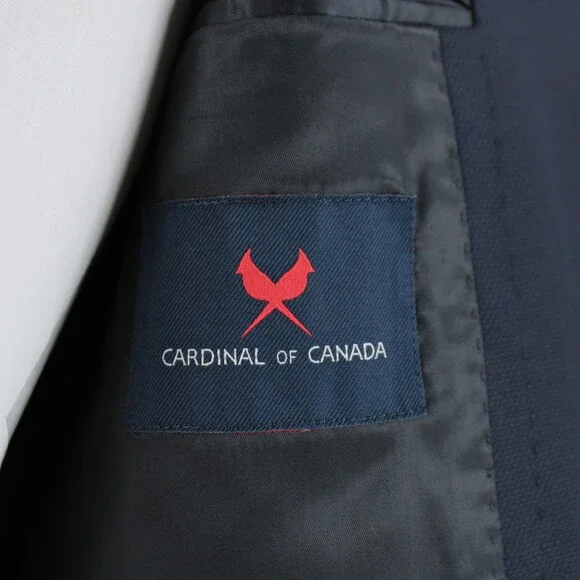 Cardinal of Canada NWT 100% Wool Sport Coat Size 42S US In Solid Navy Blue